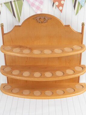 Vintage LENOX Wood Shelf Spice Rack - The Carousel Collection